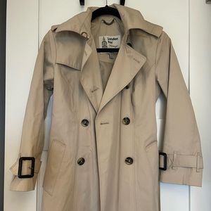 London Fog Petite Trench Coat.